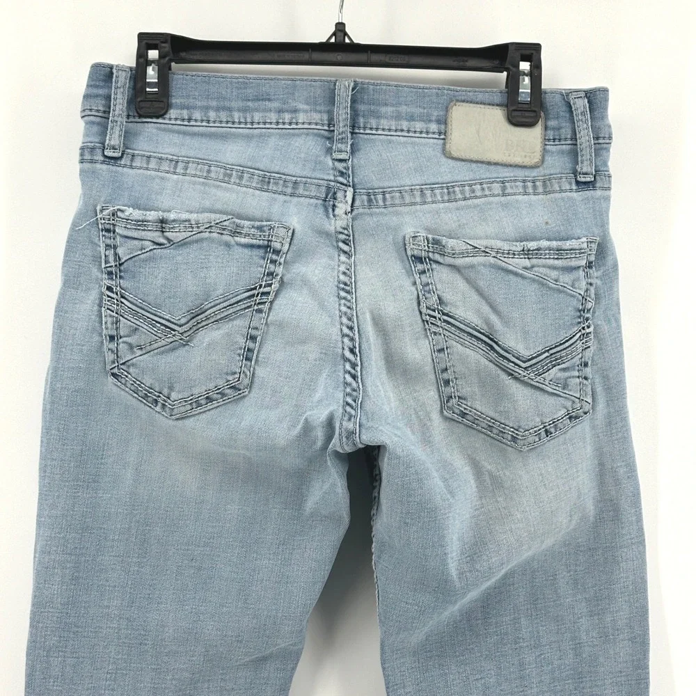 BKE Jake Straight Jeans Men 31x32 Light Wash Solid Straight Leg Modern Denim